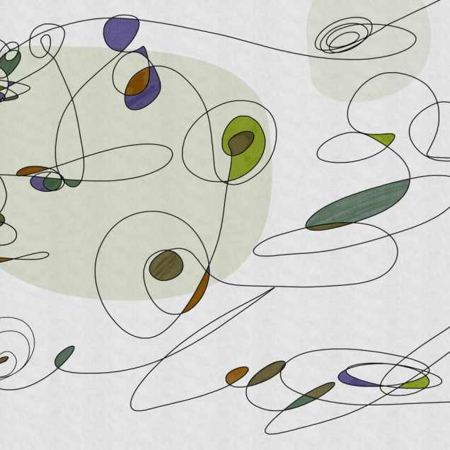 Tapet abstract cu linii delicate si forme geometrice, Pirouette Variant 2.