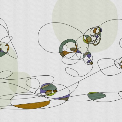 Tapet abstract cu linii delicate si forme geometrice, Pirouette Variant 2.