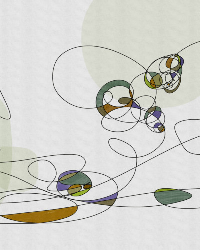 Tapet abstract cu linii delicate si forme geometrice, Pirouette Variant 2.