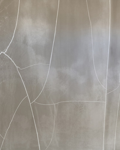 Tapet abstract cu design minimalist, in nuante de gri si alb.