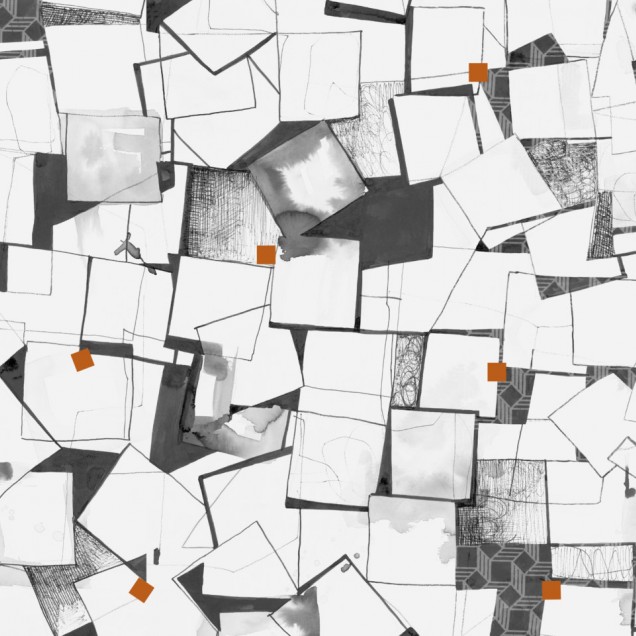 Tapet geometric abstract, Tessere