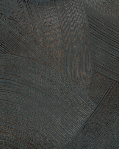 Tapet modern cu design minimalist,  culoare bleumarin cu accente aurii