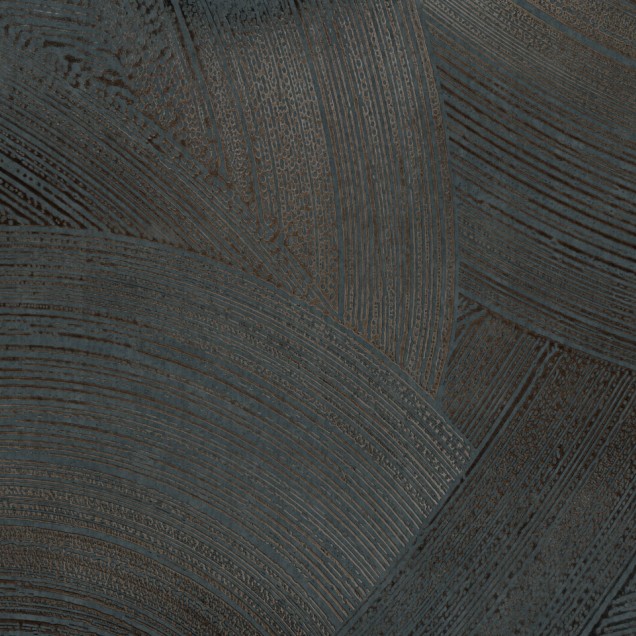 Tapet modern cu design minimalist,  culoare bleumarin cu accente aurii