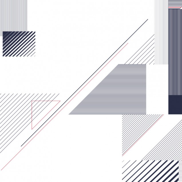 Tapet cu design geometric, in culori alb, bleumarin si rosu