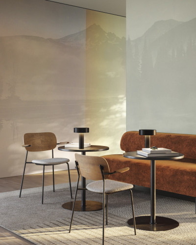 Tapet Wild, Variant 1, design modern cu motive de peisaje montane si padure.