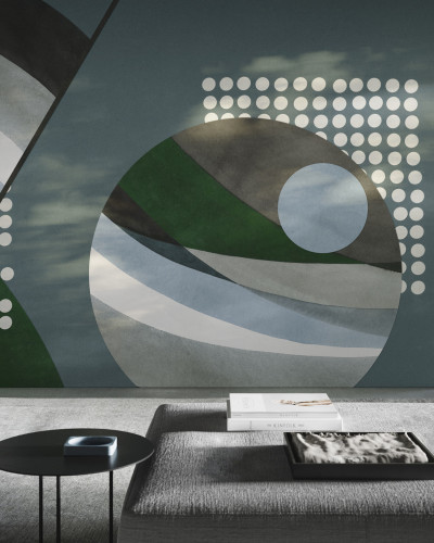 Tapet cu un design abstract, cu linii curbe și culori delicate, perfect pentru living, dormitor sau birou. Designul său elegant adaugă un plus de personalitate și stil locuinței tale.