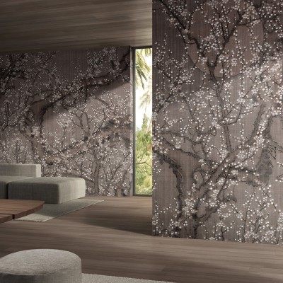 Tapet cu design floral elegant și minimalist