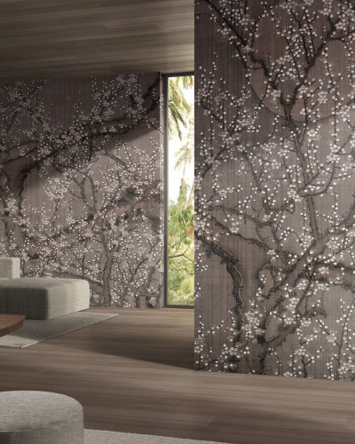 Tapet cu design floral elegant și minimalist
