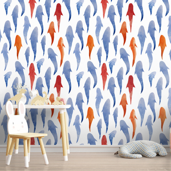 Sharks Mural, dintr-o bucată, GrandCanvas