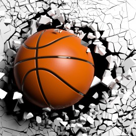 Fototapet Basketball Wreck 3D, dintr-o bucată, GrandCanvas