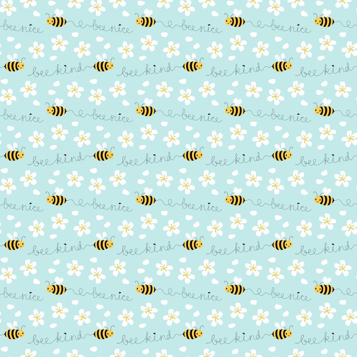 Fototapet Bee Nice, Bee Kind, dintr-o bucată, GrandCanvas, Fototapet pentru copii 