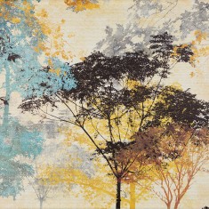 Fototapet Trees Vintage Wall Paint 3D, dintr-o bucată, GrandCanvas