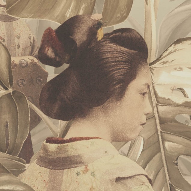 Wallpaper contemporan Geisha II cu design exotic