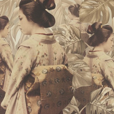 Wallpaper contemporan Geisha II cu design exotic