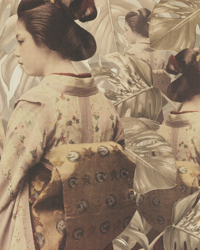 Wallpaper contemporan Geisha II cu design exotic