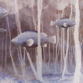 Fototapet contemporan Fish Forest II, personalizat, Idea Murale