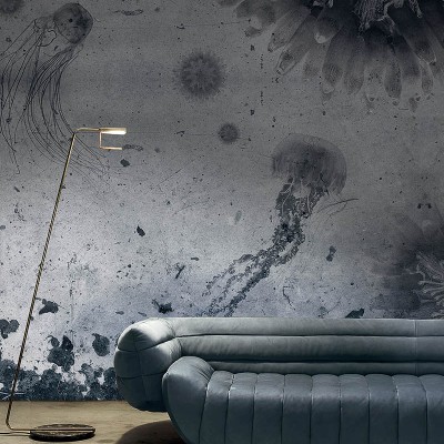 Tapet contemporan cu meduze elegante, “Aquatic Space”