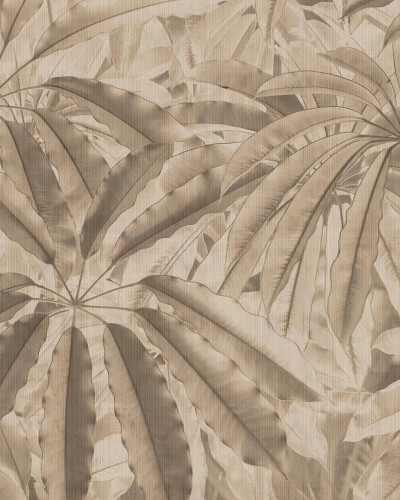 Tapet contemporan cu frunze tropicale