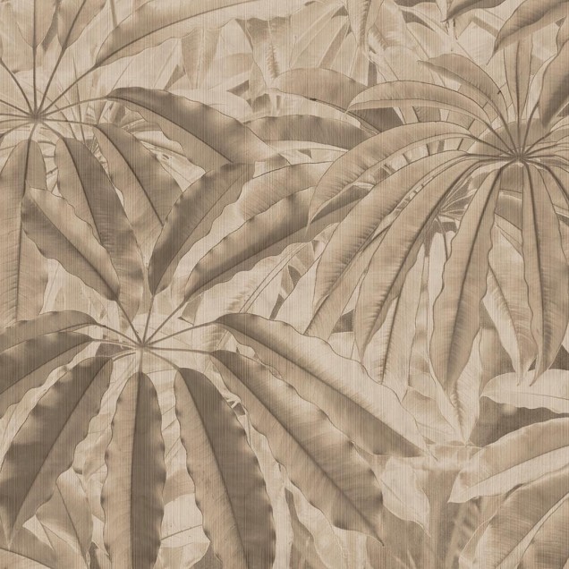 Tapet contemporan cu frunze tropicale