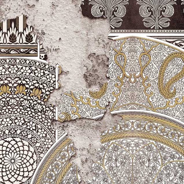 Wallpaper contemporan cu design oriental, Facing the East.