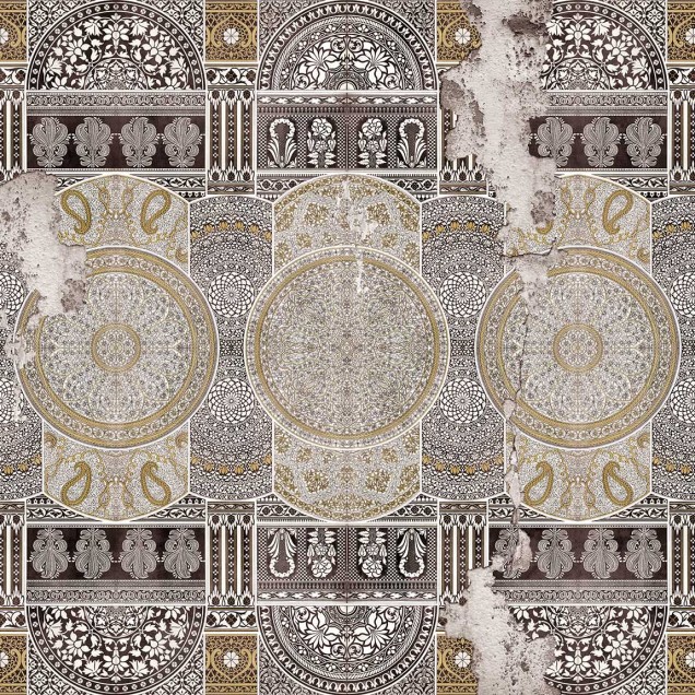 Wallpaper contemporan cu design oriental, Facing the East.
