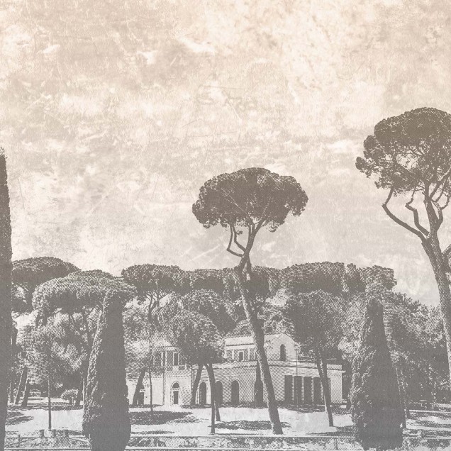 Wallpaper La Hacienda cu o imagine a unei case mediteraneene inconjurate de arbori