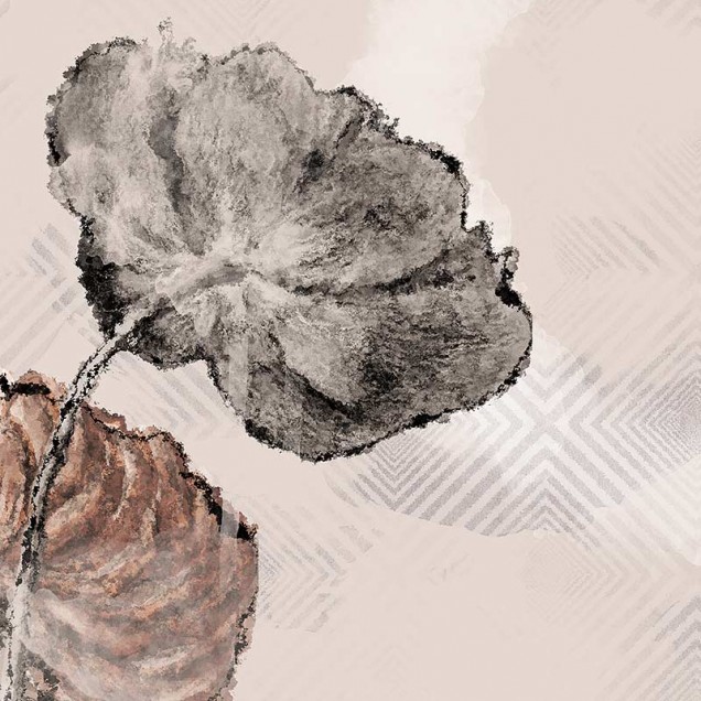 Wallpaper cu flori delicate, model contemporan, ideal pentru dormitor
