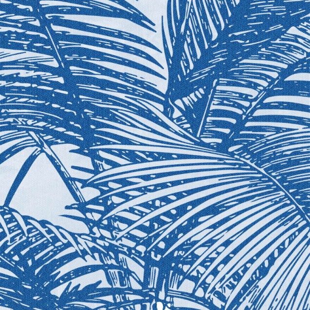 Palmetto - Tapet cu design contemporan, o imagine murală cu palmieri, vegetație luxuriantă și un animal exotic