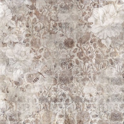 Tapet contemporan cu design floral delicat