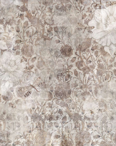 Tapet contemporan cu design floral delicat