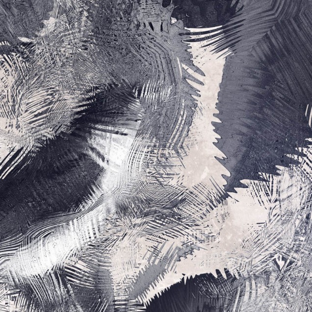 Tapet mural contemporan Meraz cu design abstract, cu nuanțe de gri și alb, ideal pentru livinguri, dormitoare sau birouri