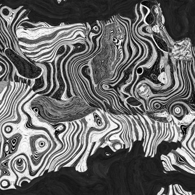 Tapet modern Oranda cu design abstract în nuanțe de gri și alb.