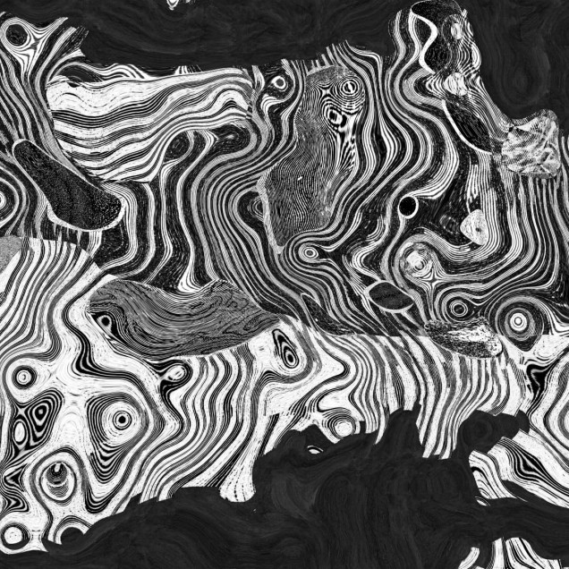 Tapet modern Oranda cu design abstract în nuanțe de gri și alb.