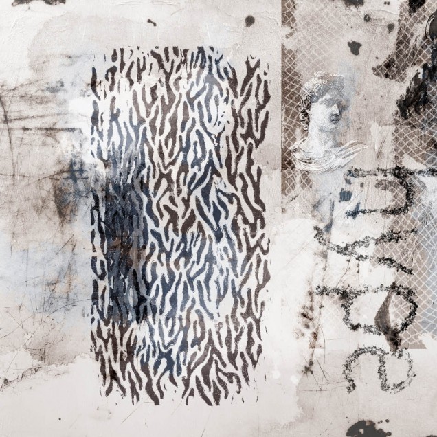 Fototapet modern cu design abstract cu un bust de om in stil clasic