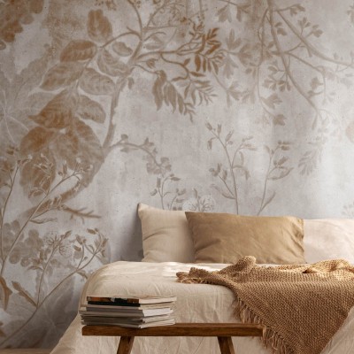 Tapet modern cu flori delicate, "Flora Mistica".