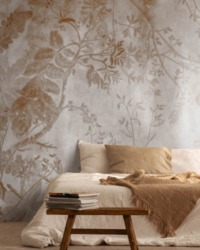 Tapet modern cu flori delicate, "Flora Mistica".