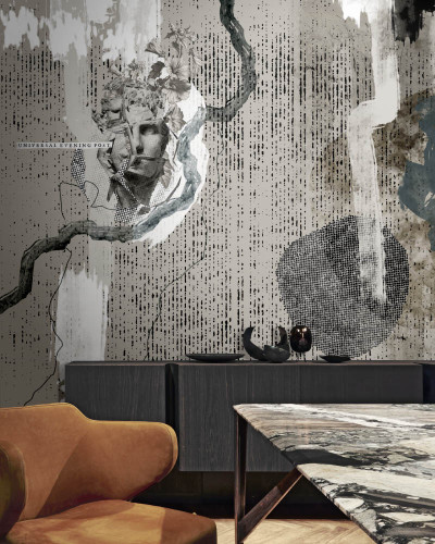 Tapet contemporan cu design abstract Hype04.  O alegere excelentă pentru a adăuga un element de artă modernă în spațiul dumneavoastră.