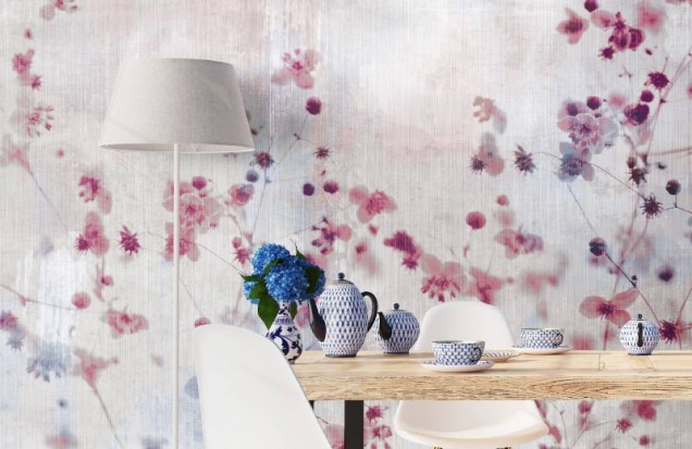 Fototapet contemporan Bloom in Pink, idea murale