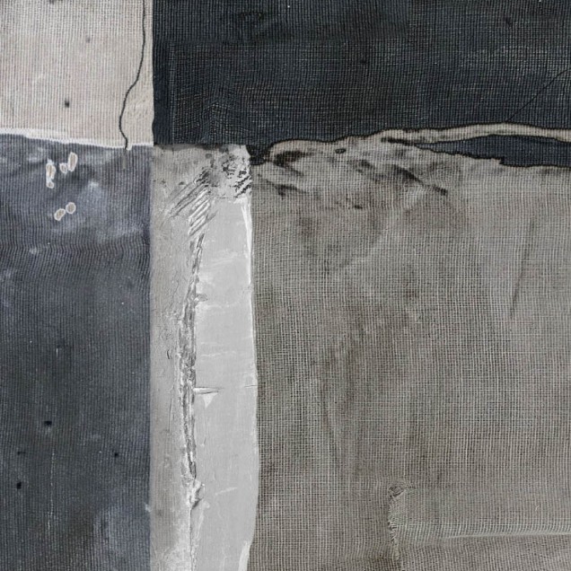 Tapet abstract cu design minimalist in nuante de gri si negru.