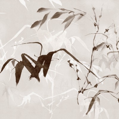 Morii - Wallpaper contemporan cu model abstract cu accente florale elegante, perfect pentru living, dormitor sau birou