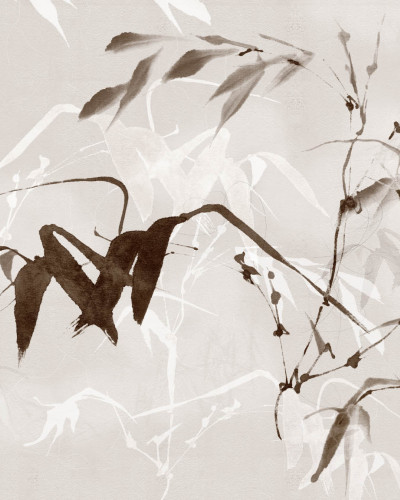 Morii - Wallpaper contemporan cu model abstract cu accente florale elegante, perfect pentru living, dormitor sau birou