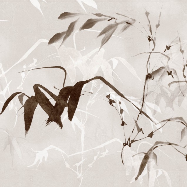 Morii - Wallpaper contemporan cu model abstract cu accente florale elegante, perfect pentru living, dormitor sau birou