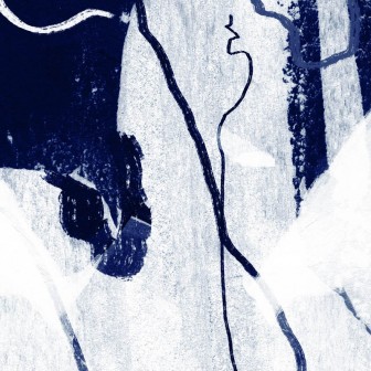 Fototapet contemporan Primordial Forms II – Blue, Idea Murale