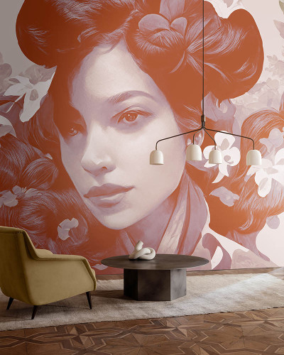 Tapet modern cu design artistic - Geisha III