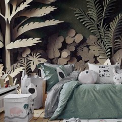 Fototapet contemporan Paper Foliage, personalizat, Idea Murale