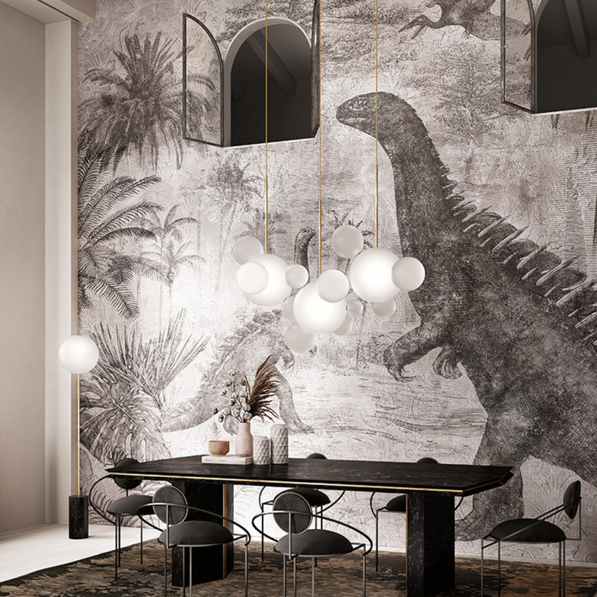 Wallpaper cu dinozaur în stil sketchbook