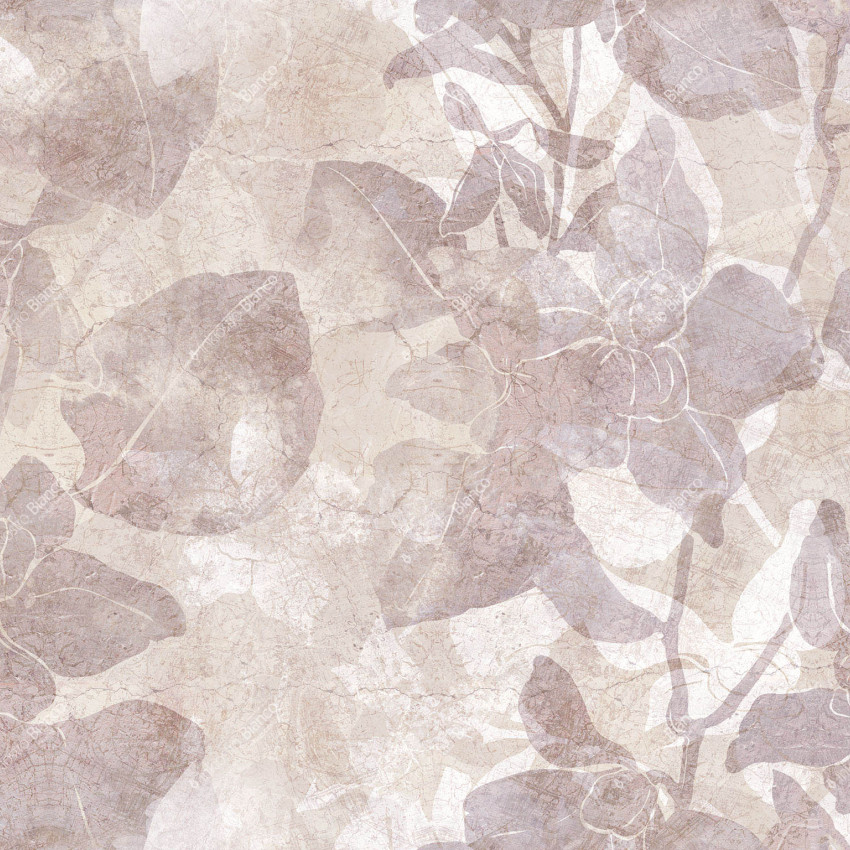 Tapet floral gri și alb, cu design minimalist și elegant