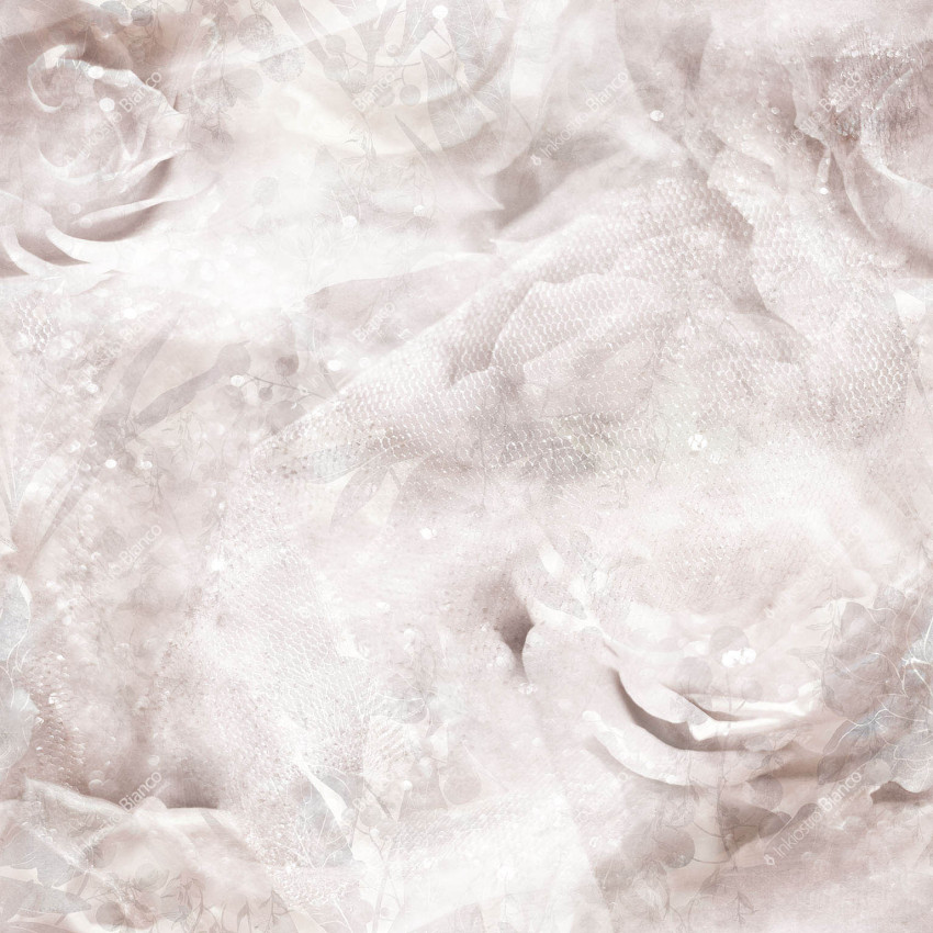 Tapet floral delicat, in tonuri de gri, cu un design minimalist.