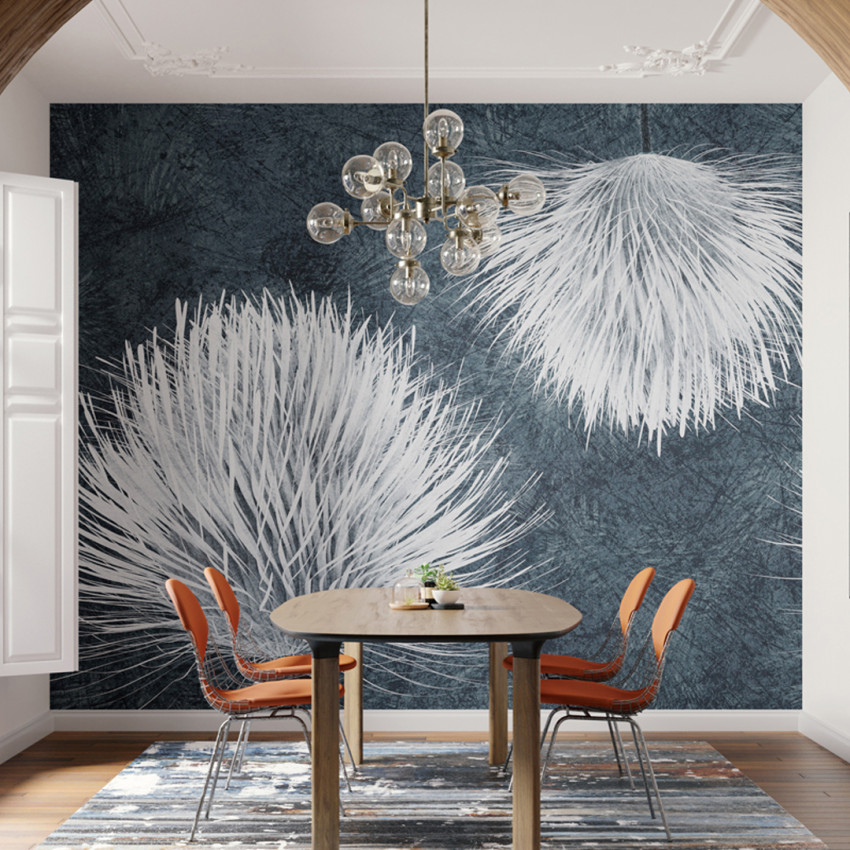 Tapet modern cu design minimalist, cu linii subtile si forme organice.