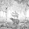 Bear King - Black and White, Kikki Belle
